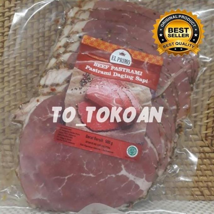 Jual EL PRIMO BEEF PASTRAMI SLICE DAGING SAPI OLAHAN 500 GR ORIGINAL