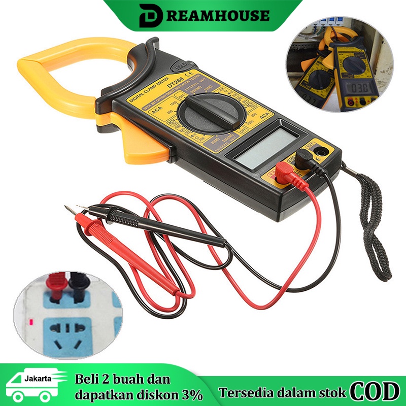 Jual Digital Clamp Meter DT266 Tang Ampere Multimeter DT266 Kabel