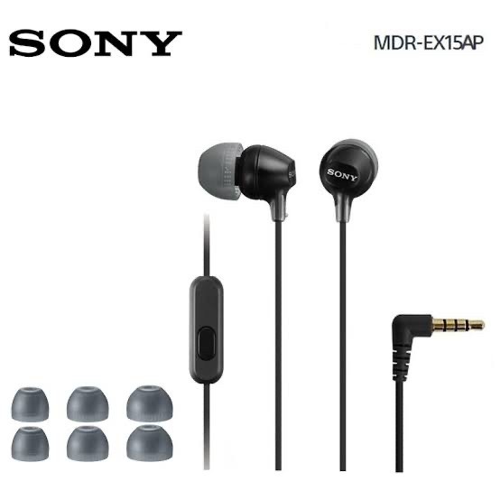 Jual Sony MDR EX15AP Stereo Earphones with microphone noise