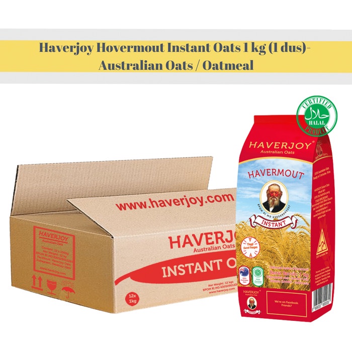 Jual Haverjoy Hovermout Instant Oats 1 Kg 1 Dus - Australian Oats ...