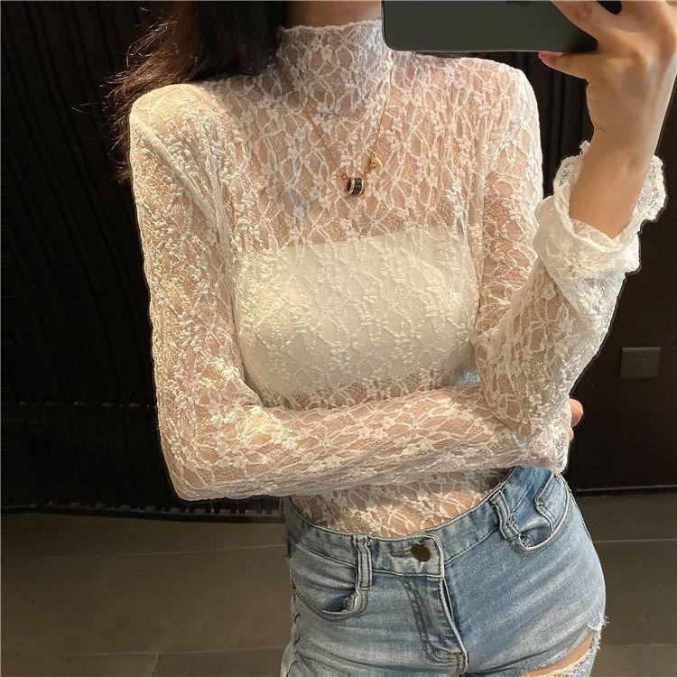 Jual COMFITSTORE UND250 Atasan Bahan Renda Lengan Panjang Model Korea ...