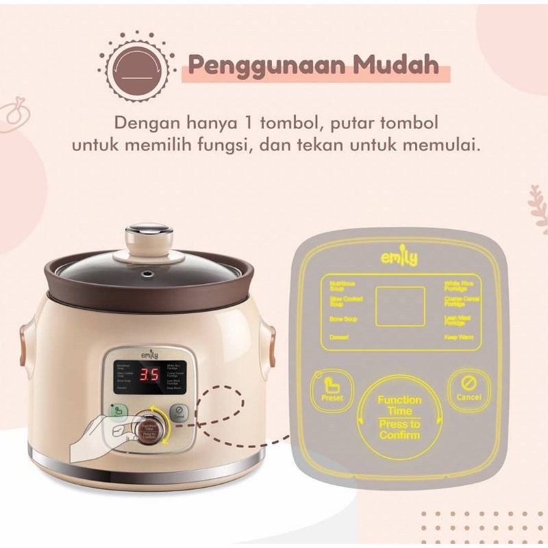 Jual Emily Slow Cooker Claypot 2L ESC 32001 / Baby & Family Slow Cooker