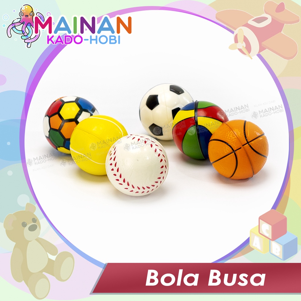 Jual HOBI HADIAH MAINAN ANAK SQUISHY TEPUK LEMPAR BOLA BUSA KARET FOAM ...