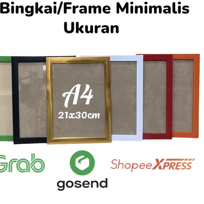Jual Good Order FRAME A4 21x30CM /BINGKAI A4 DENGAN KACA HIASAN DINDING