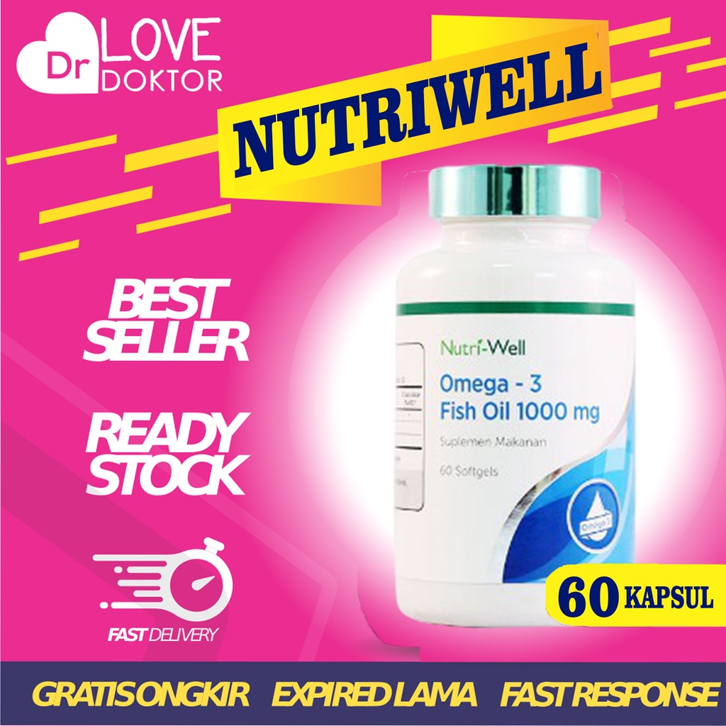 Jual NUTRIWELL NUTRI WELL OMEGA 3 FISH OIL 1000 MG KOLESTEROL