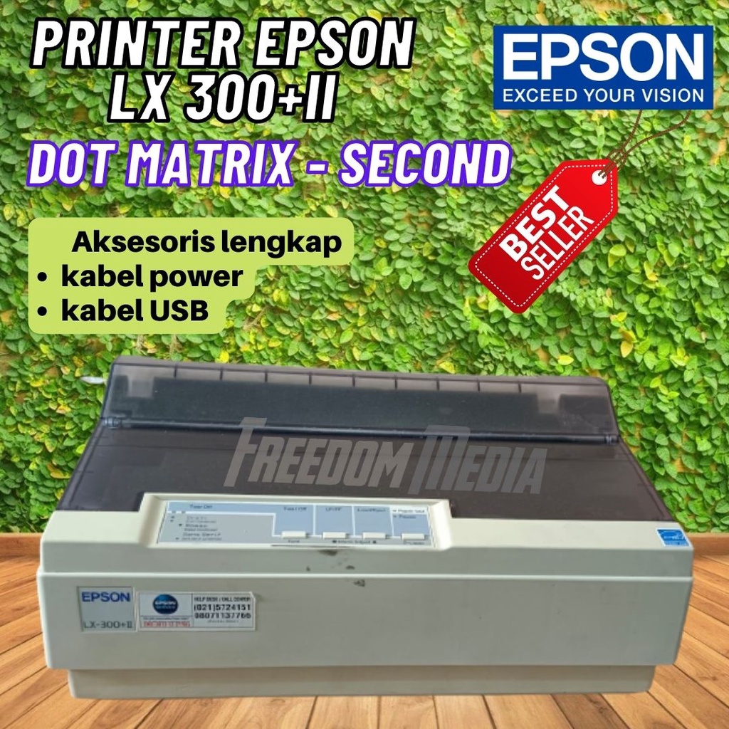 Jual Printer Dot Matrix Epson LX 300+II Printer Second Shopee Indonesia