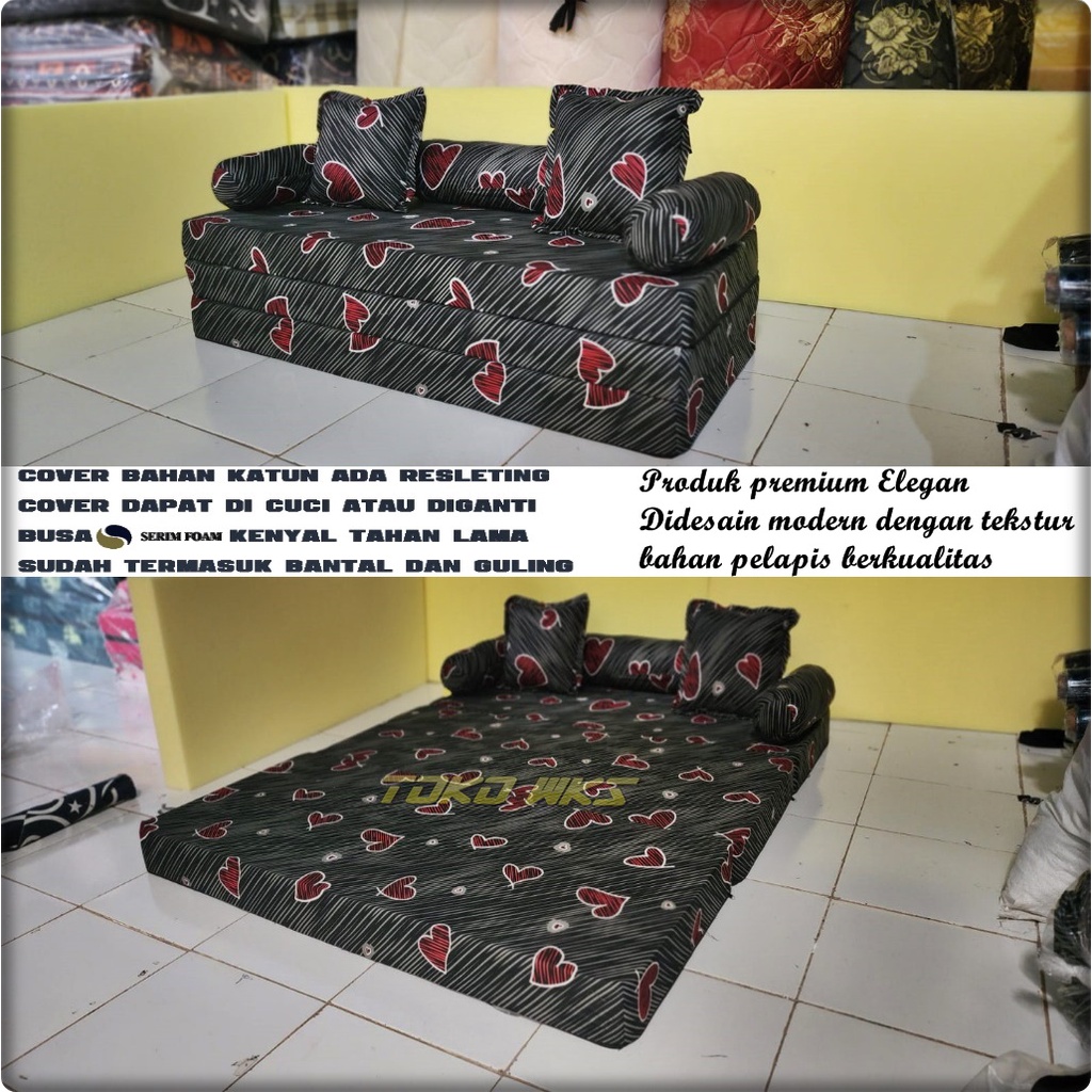 Jual Sofa Bed Kursi Tamu Minimalis Kasur Sofa Lipat Lantai | Shopee ...