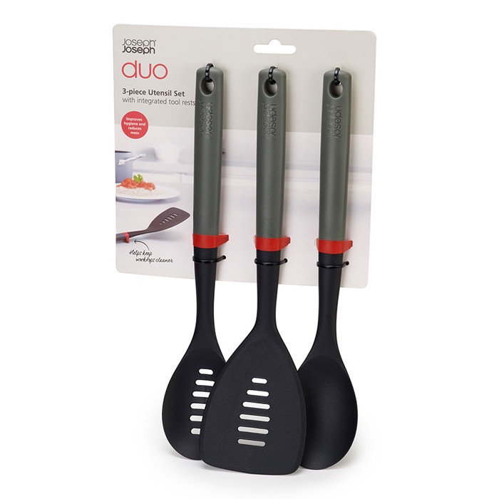 Jual Joseph Joseph Duo 3piece Utensil Set with integrated tool rests