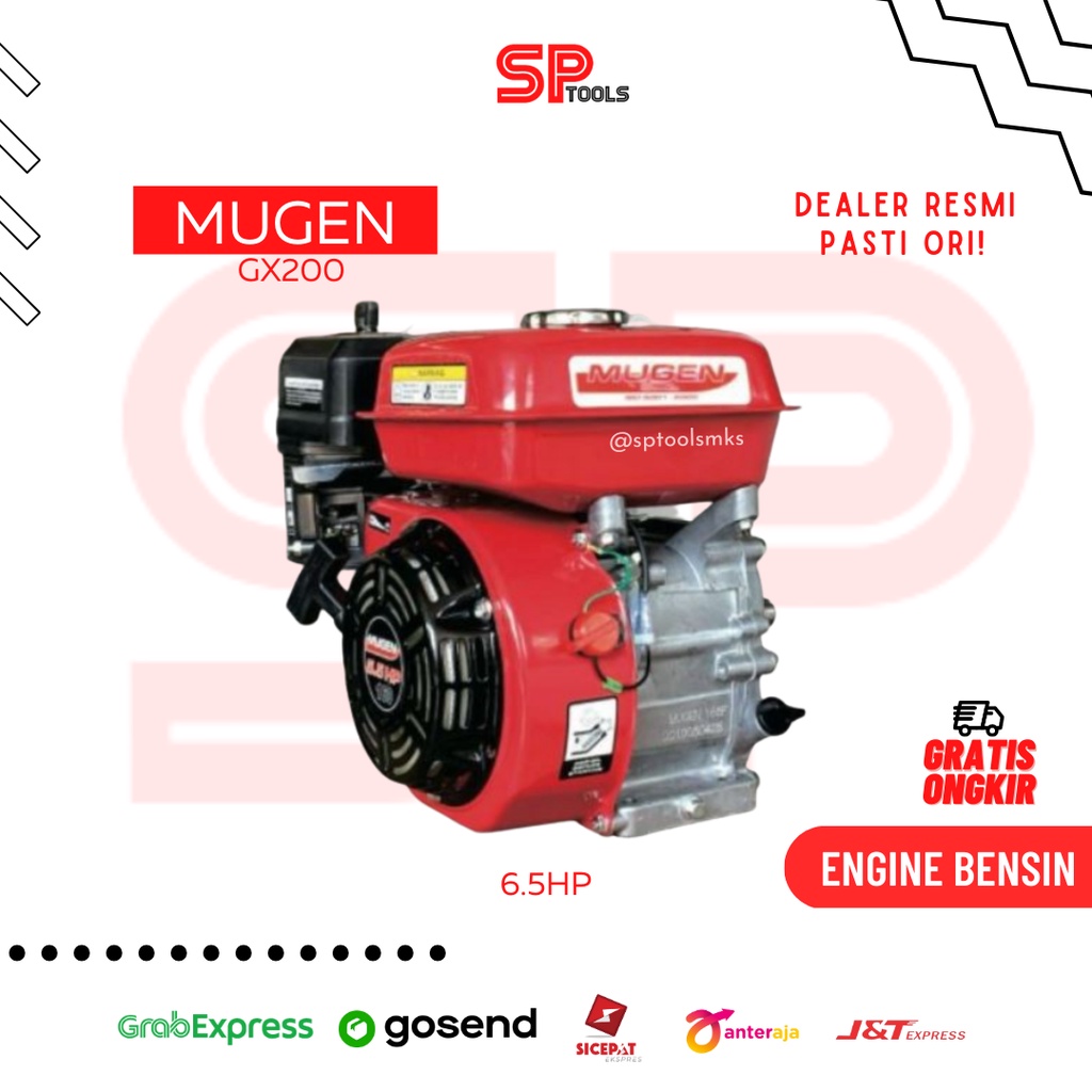 Jual MESIN ENGINE BENSIN PENGGERAK SERBAGUNA 6.5HP GX200 GX-200 MUGEN ...