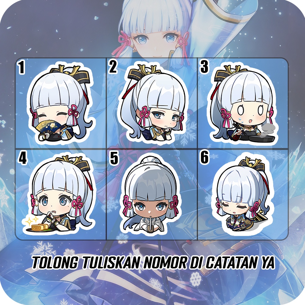 Jual Stiker Glossy Ayaka Genshin Impact, Sticker Anime Untuk di HP ...