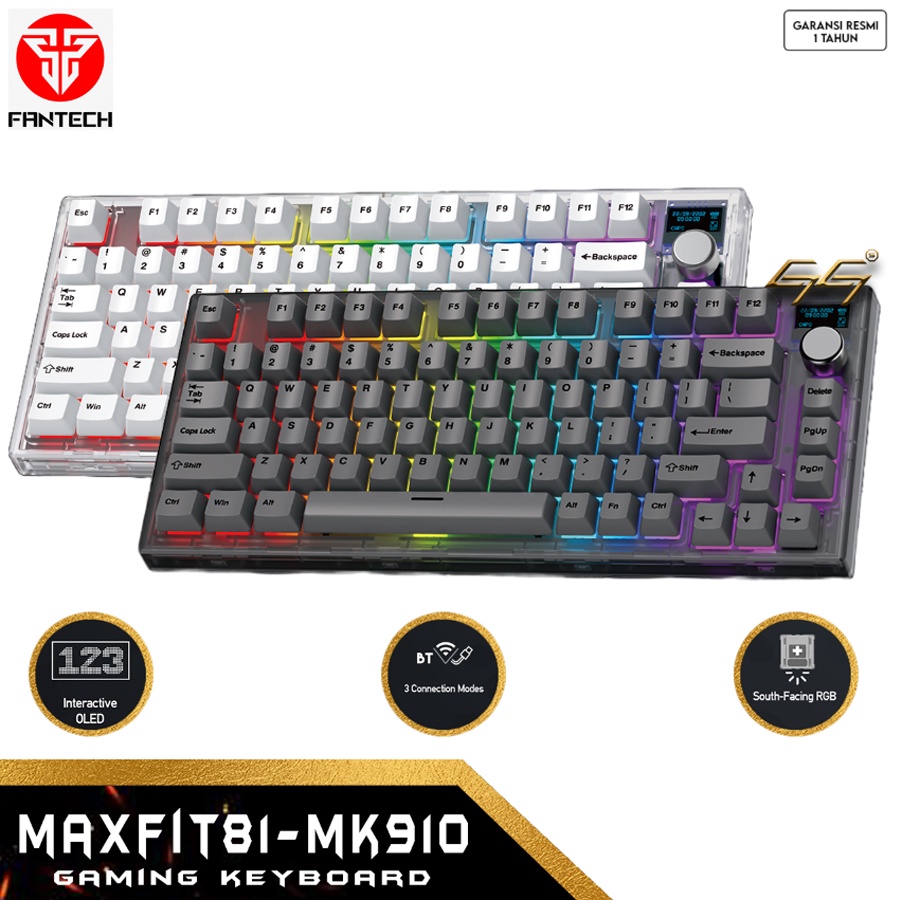 Jual Fantech MAXFIT81 Wireless Bluetooth 75% Mechanical Keyboard Gaming ...