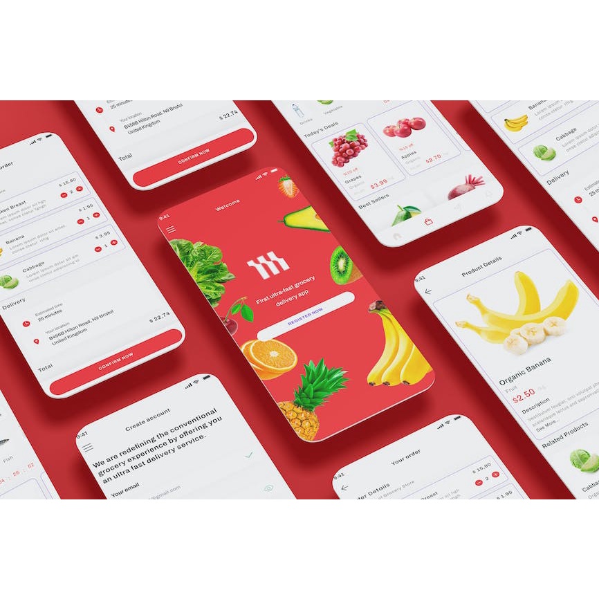 Jual Online Grocery Store & Delivery Food Shop App & UI Shopee Indonesia