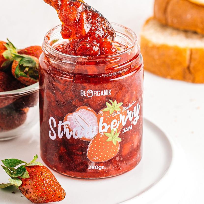 Jual Beorganik Strawberry Jam / Selai Stroberi 280gr ♡ | Shopee Indonesia