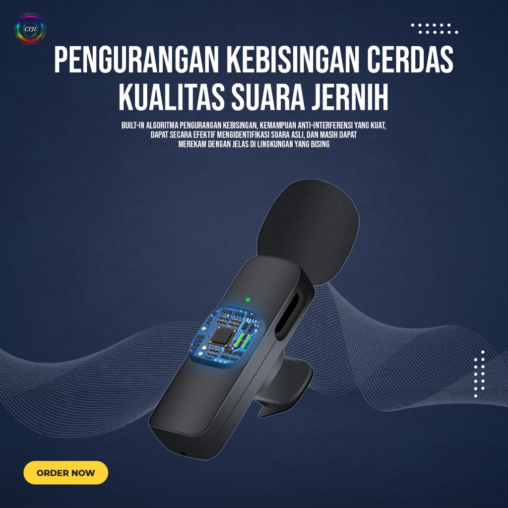 Jual CIJI Mikrofon Nirkabel Mic Portabel Audio Video pembuatan Rekaman ...