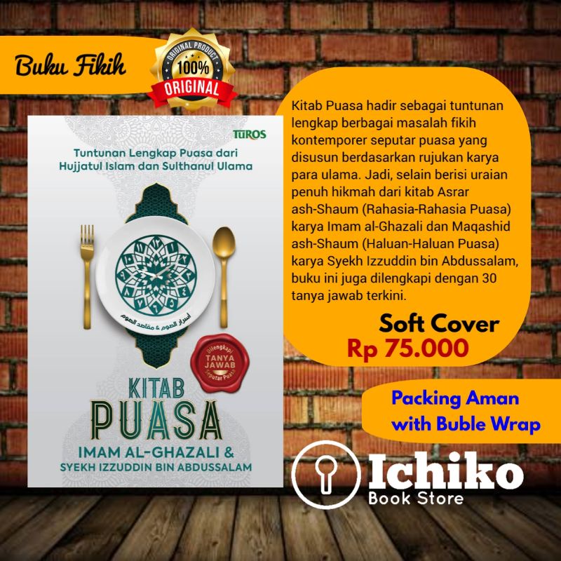 Jual KITAB PUASA Tuntunan Lengkap Puasa Imam Al Ghazali / Turos ...