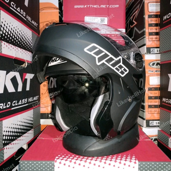 Jual Terlaris Helm Mds Pro Rider Black Doff Full Face Modular | Shopee ...
