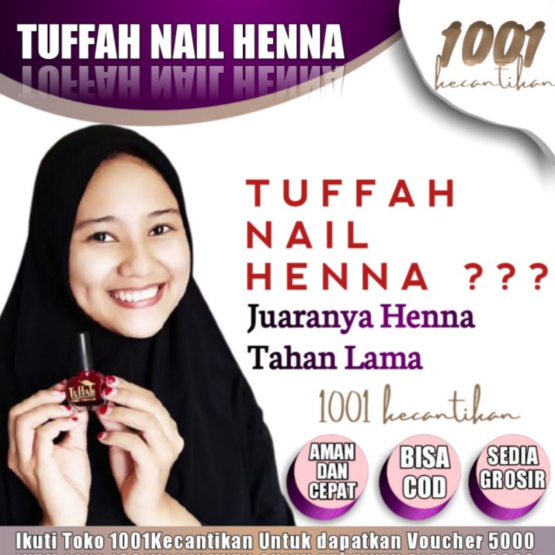 Jual Kutek Halal Muslimah Tuffah Nail Henna Original Hena Kuku Kuteks