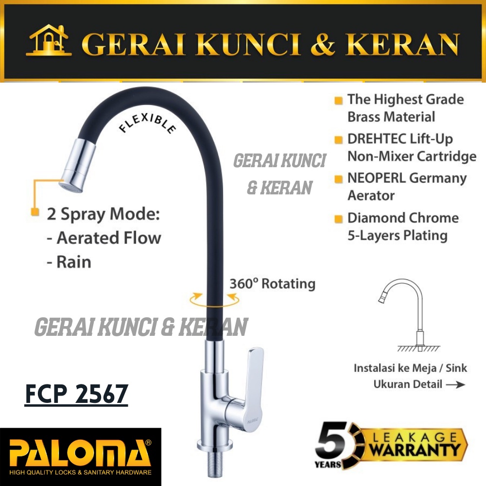 Jual Paloma Fcp 2567 Keran Sink Fleksibel Angsa Cuci Piring Dapur Meja Kran Air Shopee Indonesia 9057