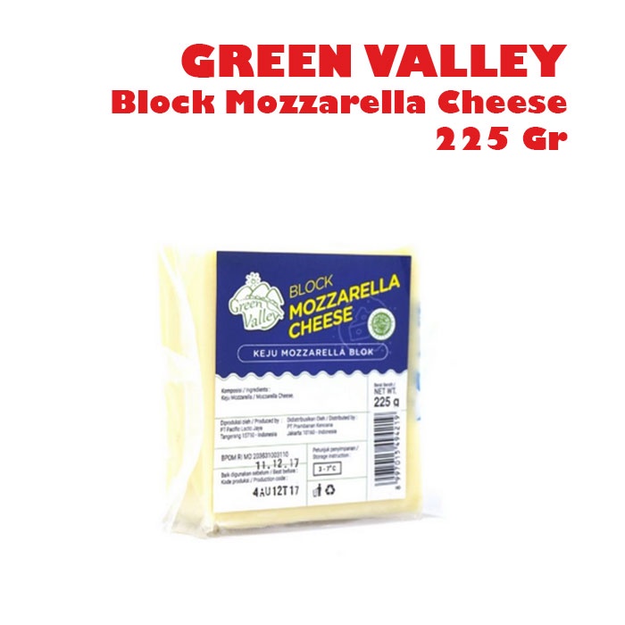 Jual GREEN VALLEY Block Mozzarella Cheese 225 Gr Shopee Indonesia