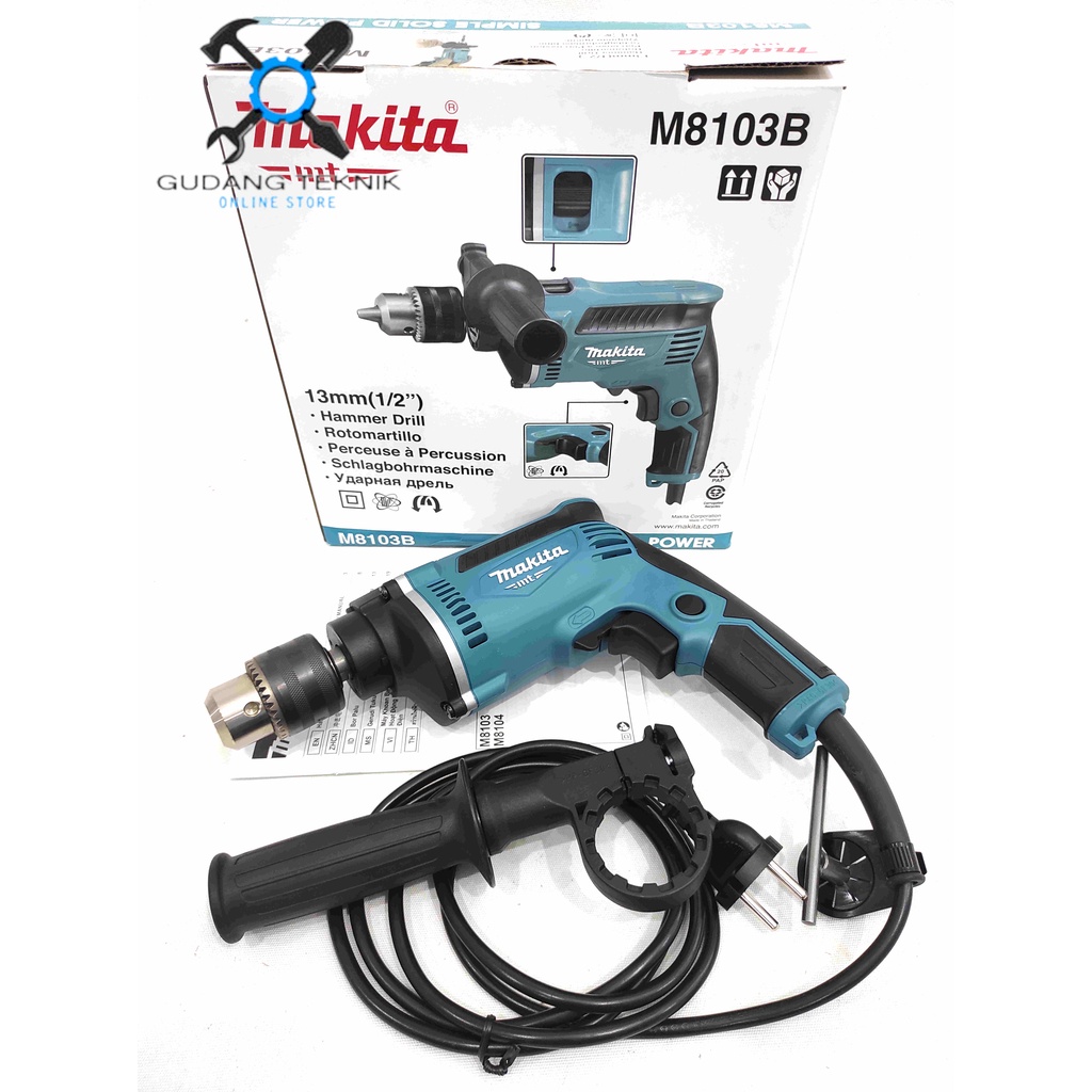 Jual Mesin Bor Tangan 13mm MAKITA M8103B / Mesin Bor Listrik Besi Kayu ...