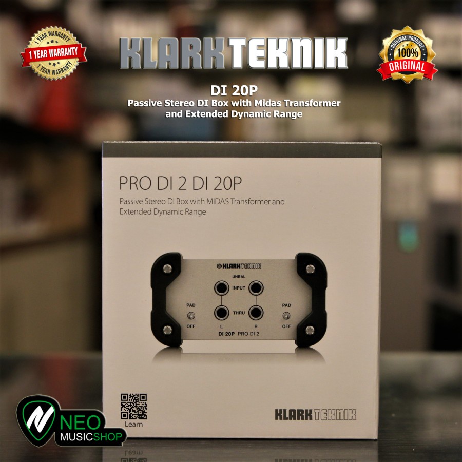 Jual KLARK TEKNIK DI20P Passive Stereo DI Box with Midas Transformer ...