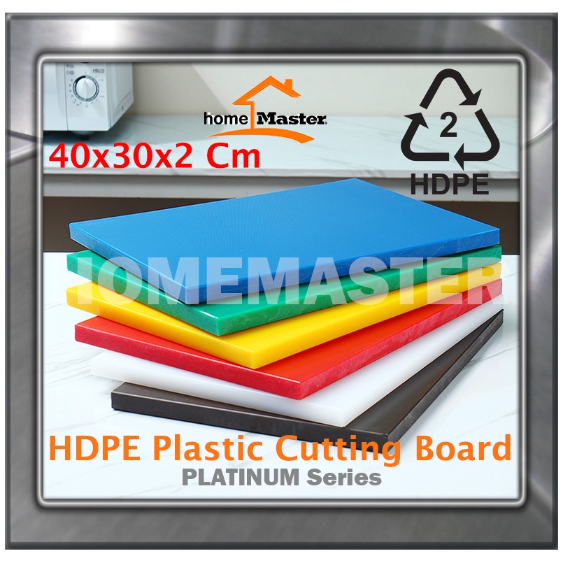 Jual HomeMaster Talenan/Cutting Board Plastik/HDPE Warna Tebal 2 Cm