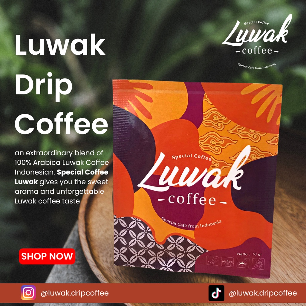 Jual Kopi Luwak / Luwak Coffee Drip Bag 100 PURE ARABICA Shopee