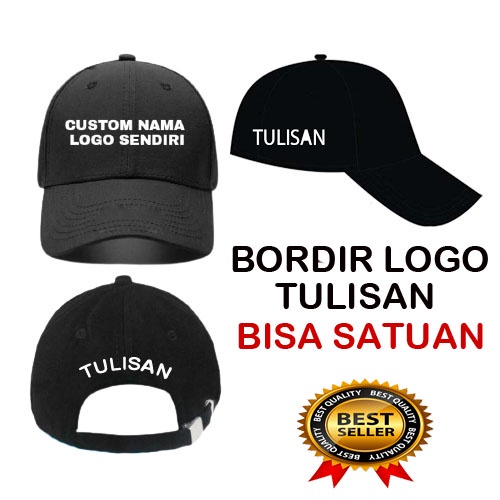 Jual Terbaru Topi bordir custom satuan request desain logo gambar topi ...