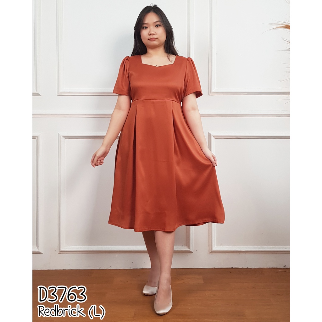 Jual MISSOL Dress midi polos lengan pendek A line casual daily wear D3763  3763 | Shopee Indonesia