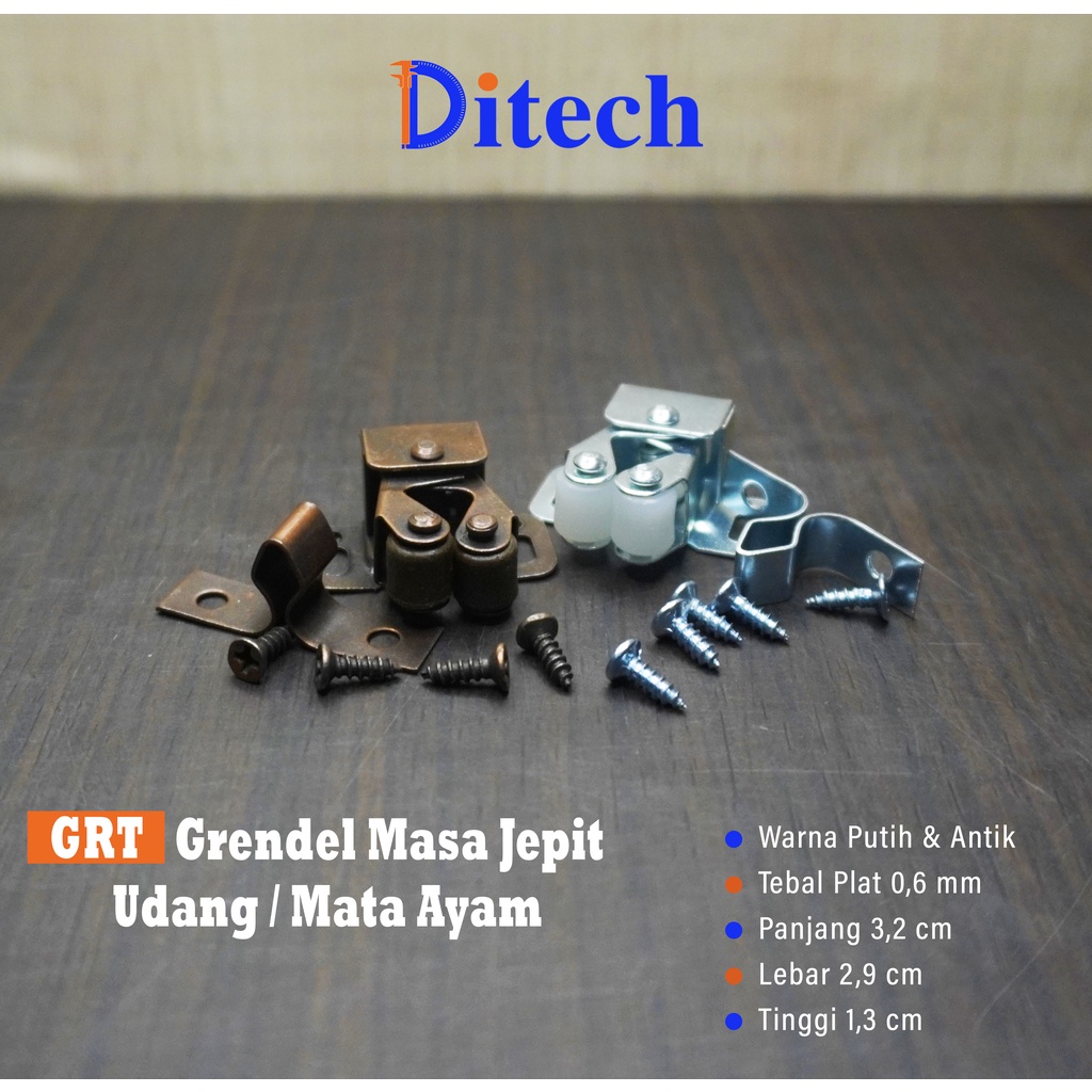 Jual Grt Grendel Masa Jepit Udang Mata Ayam Grendel Capit Lemari Warna Coklat Antik Dan