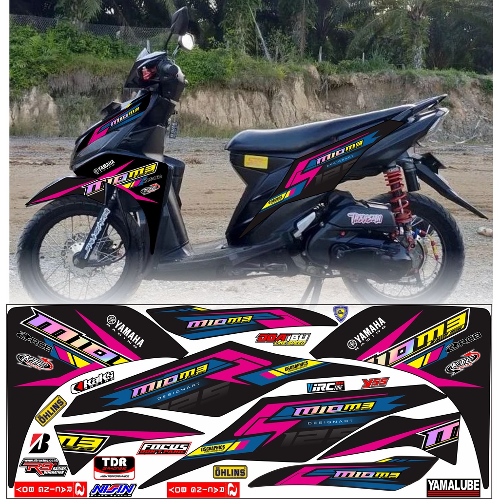 Jual STRIPING VARIASI MIO MIO M3/MIO Z CONCEPT RACING WARNA VARIAN ...