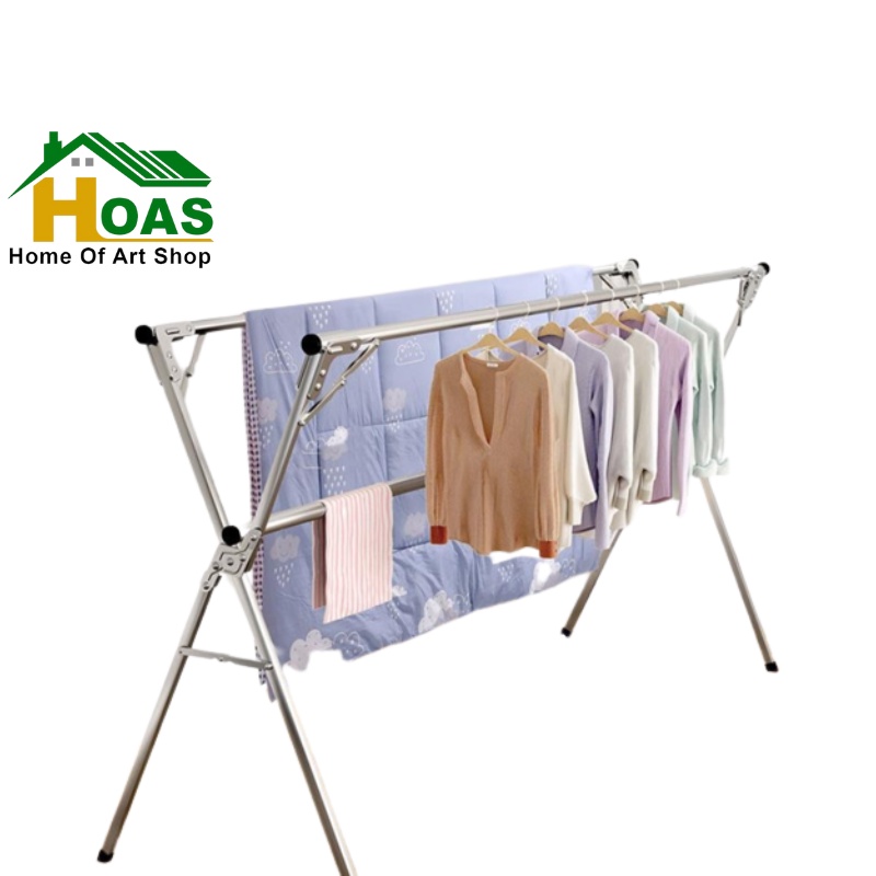 Jual Hoas Official Shop Jemuran Baju Lipat Stainless Steel Jemuran