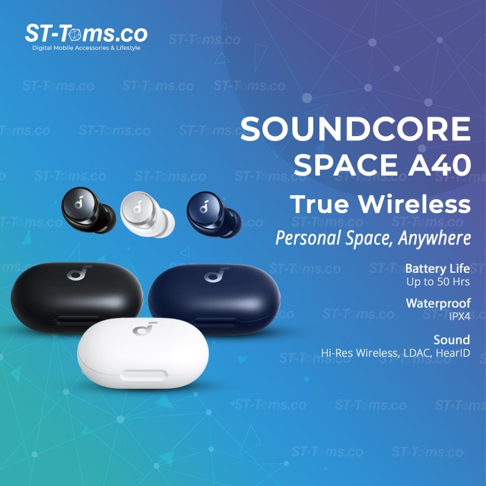 Jual Anker Soundcore Space A40 ANC True Wireless TWS with LDAC - A3936 ...