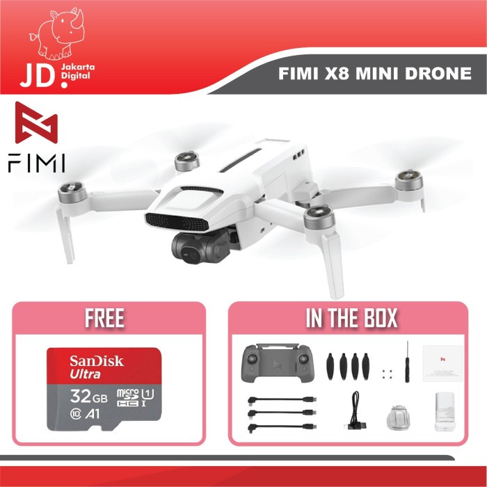FIMI X8 Mini Drone 8km 4K 3axis Camera 2021 Version