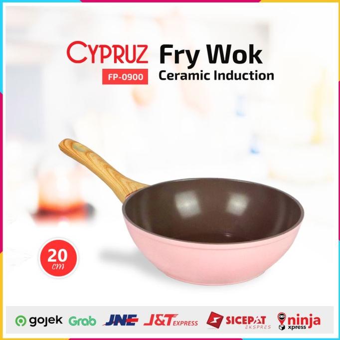 Jual Cypruz Fp Fry Wok Wajan Cekung Induksi Ceramic Coating Cm Shopee Indonesia