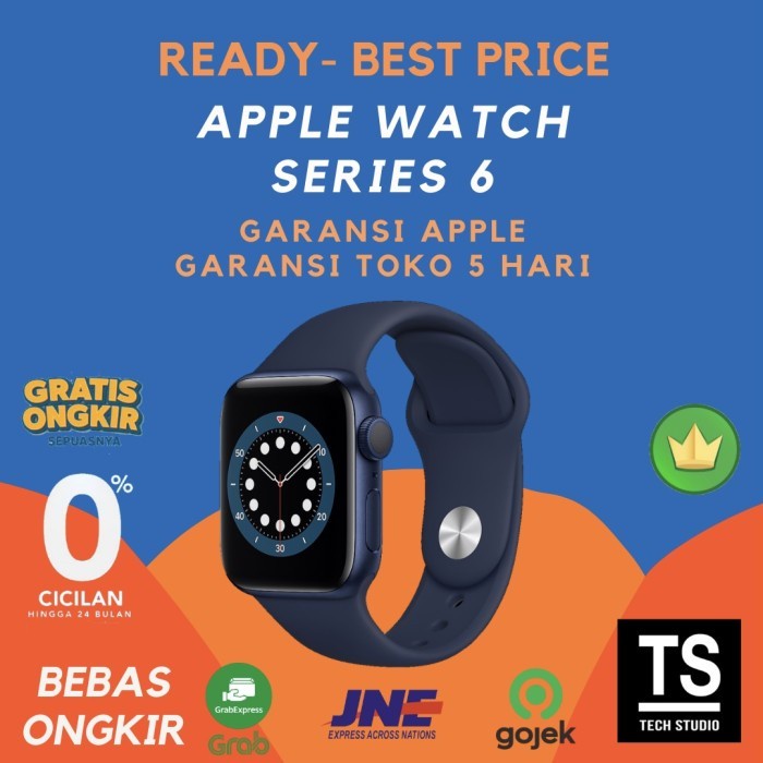 Apple Watch Series Blue with Blue Sport Band 44mm 40mm 44 40 mm RESMI  INTER, 40MM