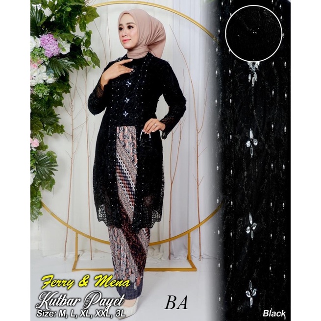 Jual BA kebaya modern Kebaya tunik kutu baru kebaya brokat tille bordir mutiara kebaya lamaran