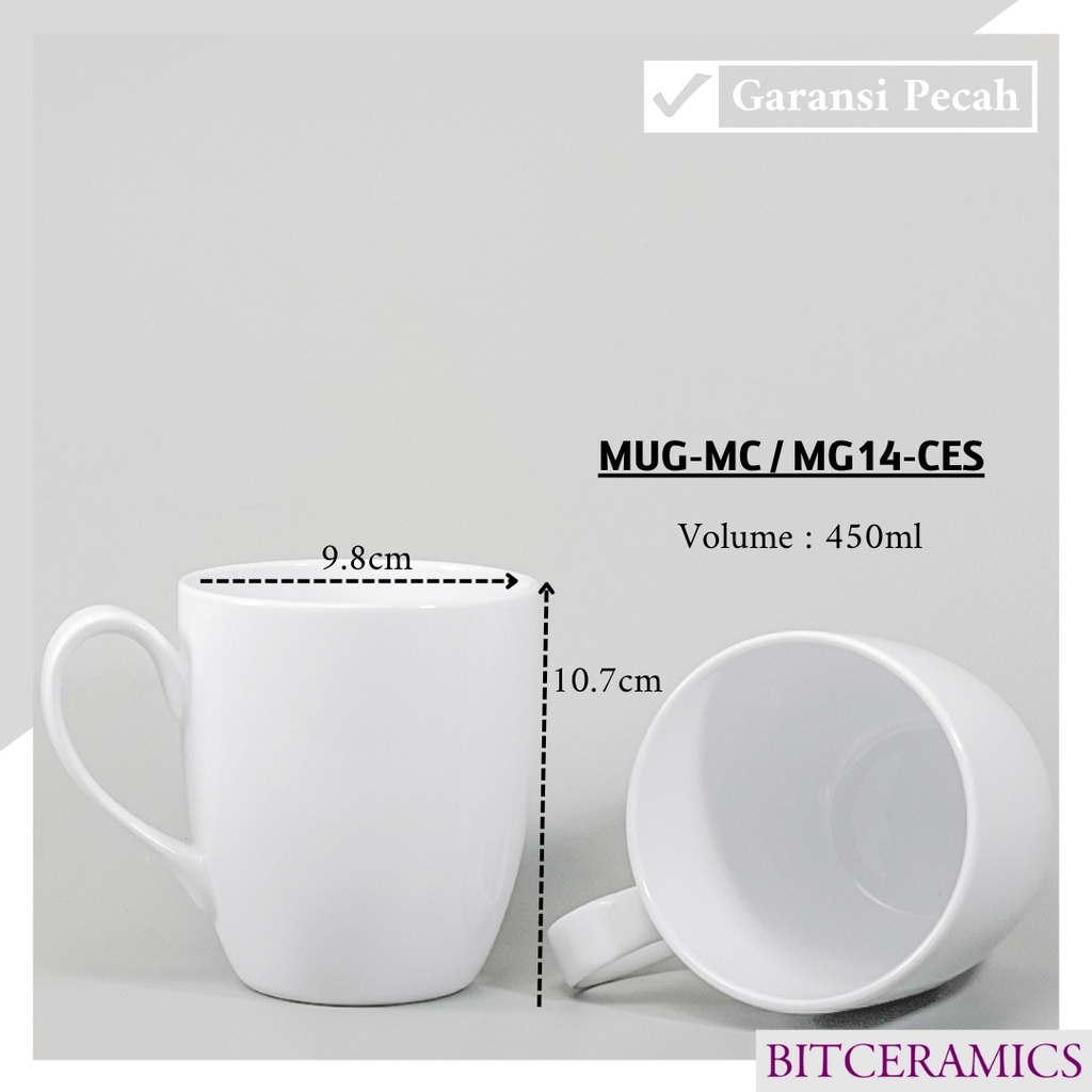 Jual Mug Keramik Ml Pcs Varian Warna Polos Blanc Gelas Keramik