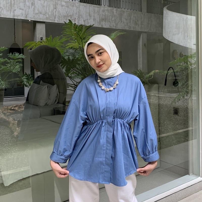 Jual Alya Shirt Kemeja Wanita Atasan Wanita Oversize Shopee Indonesia