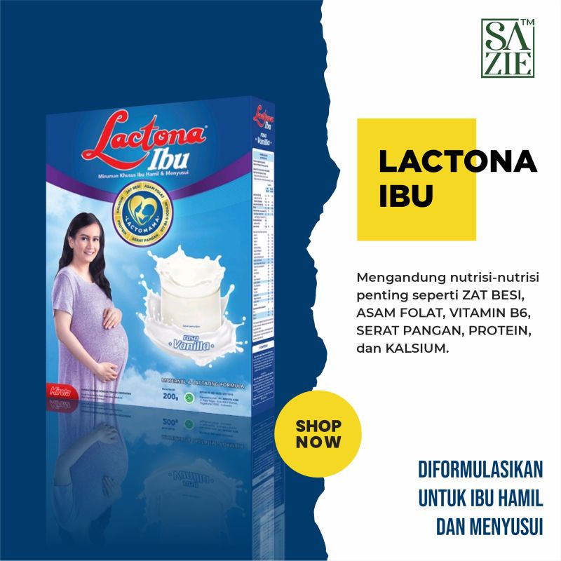 Jual Promo Spesial Lactona Ibu Hamil And Menyusui 200 Gr Tanpa Dos Shopee Indonesia 4377