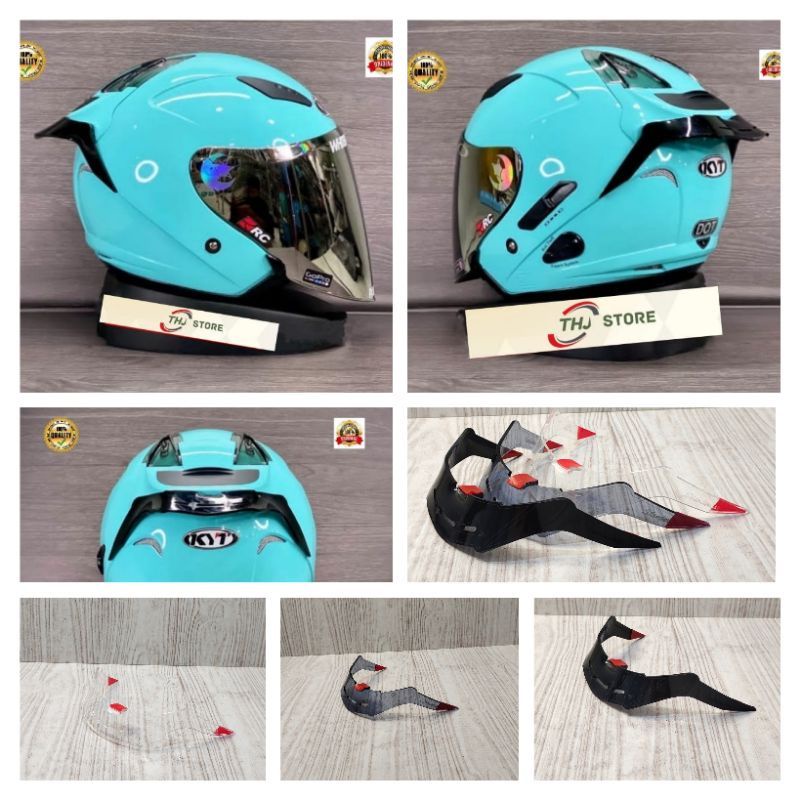 Jual Spoiler Helm KYT GALAXY slide Hitam Bening Shopee Indonesia