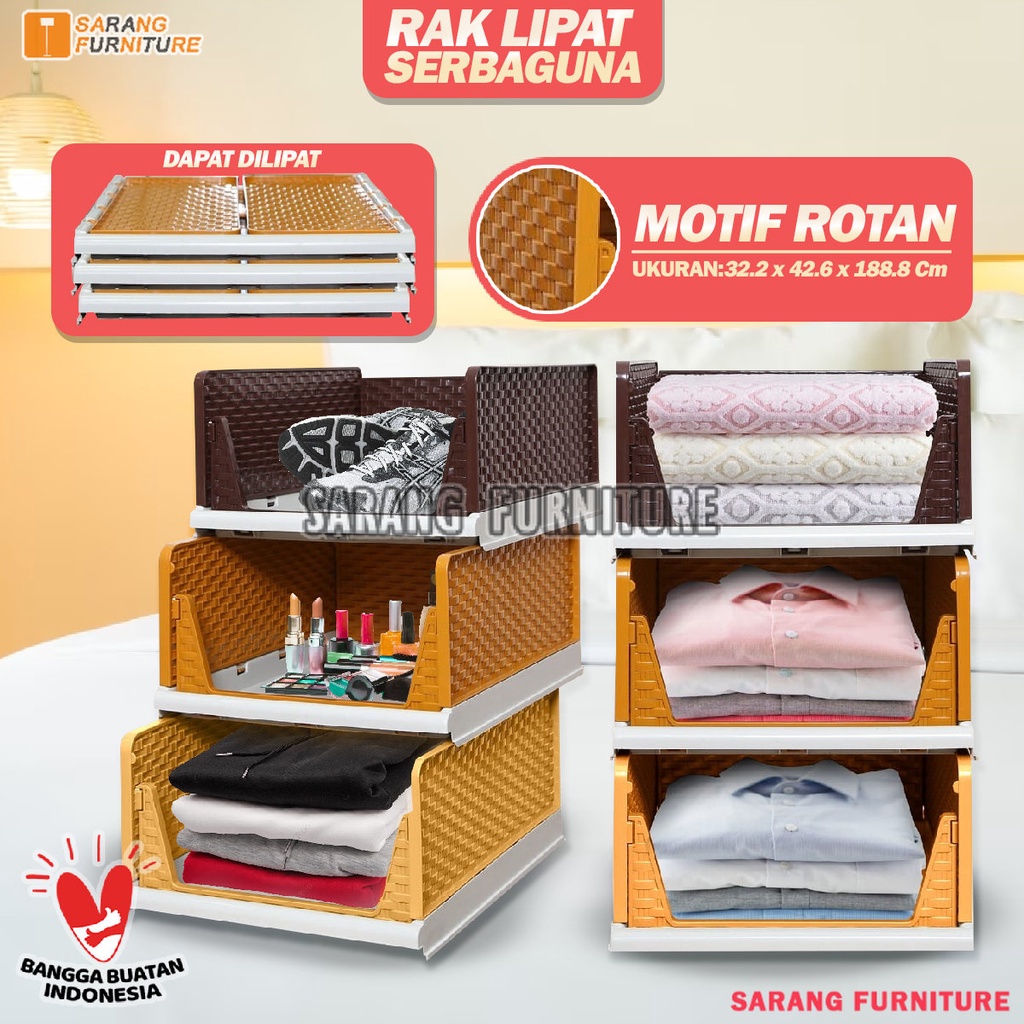 Jual Box Rlst Tabitha Rak Lipat Serbaguna Storage Box Lipat Folding Cabinet Tempat Baju Tempat