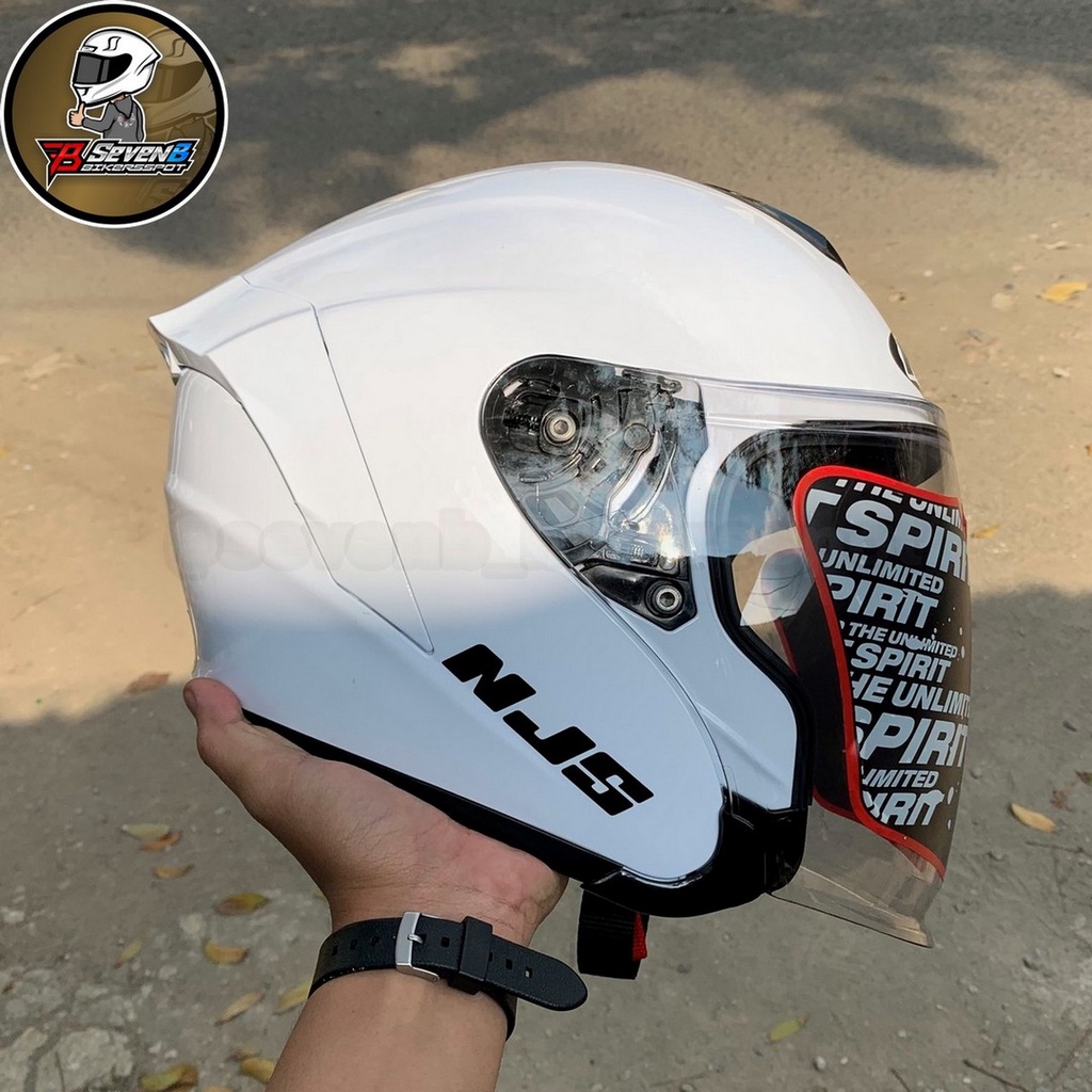 Jual Helm Njs Kairoz White Glossy Putih Gloss Original Sni Shopee Indonesia