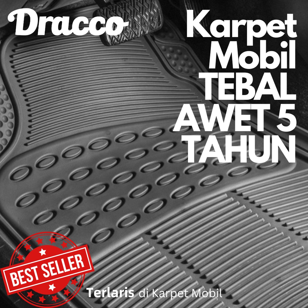 Jual Dracco Karpet Mobil Universal Baris Depan Tengah Belakang Premium Karpet Mobil Karet Tebal