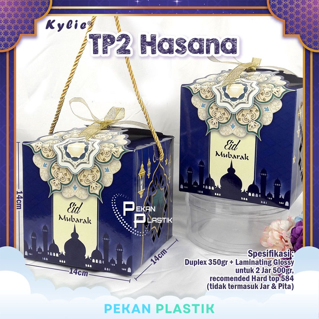 Jual Dus box Hasana tali 2 toples kue kering lebaran / idul fitri ...