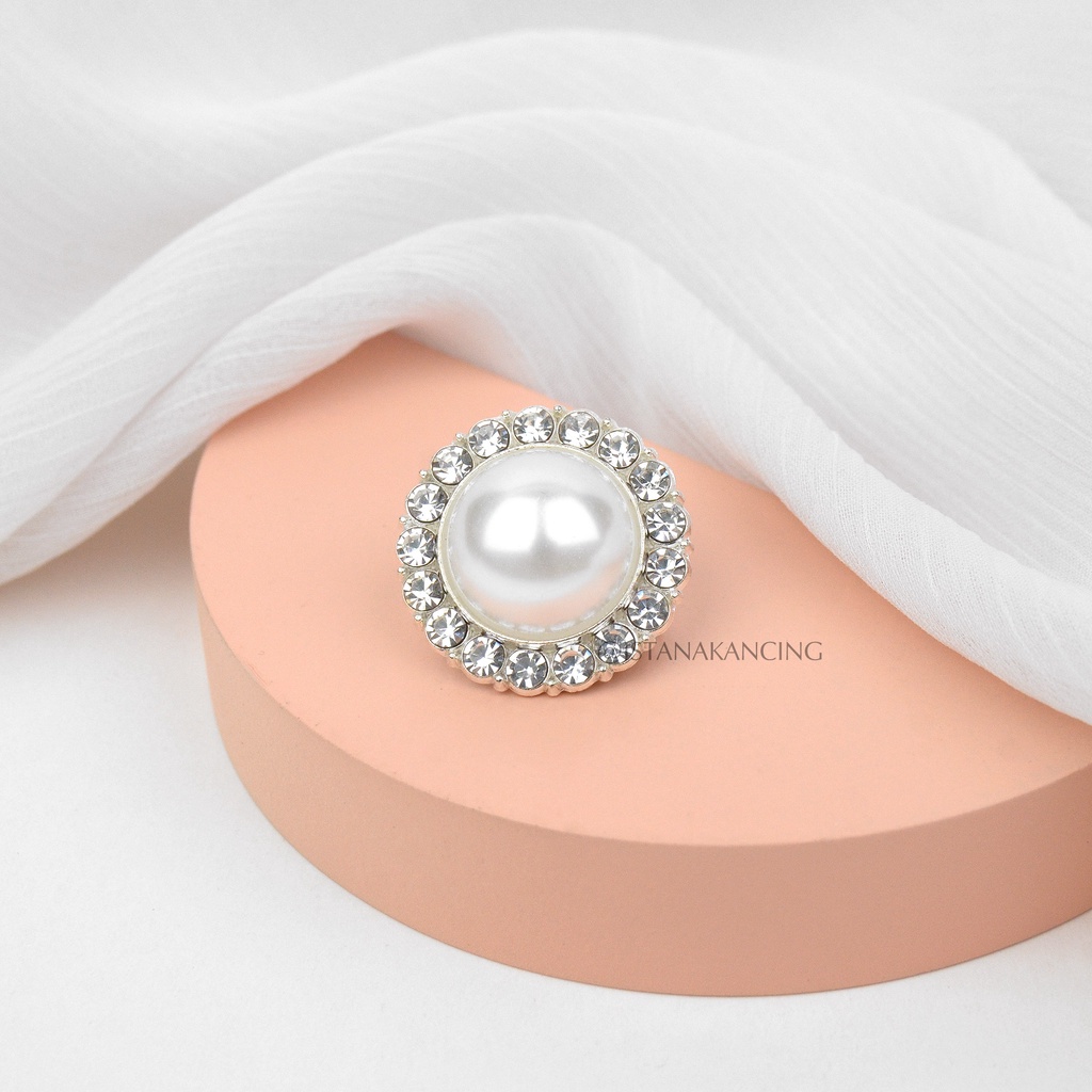 Jual Kancing Pearl Diamond Mewah 23mm | Fancy Button | Kancung Jamur ...