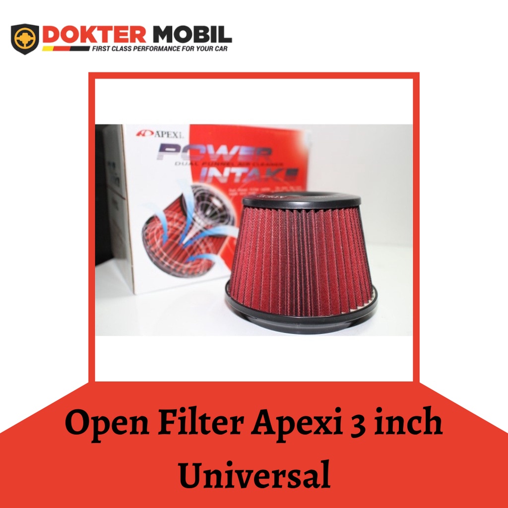 Jual Open Filter Apexi 3 inch Universal | Shopee Indonesia