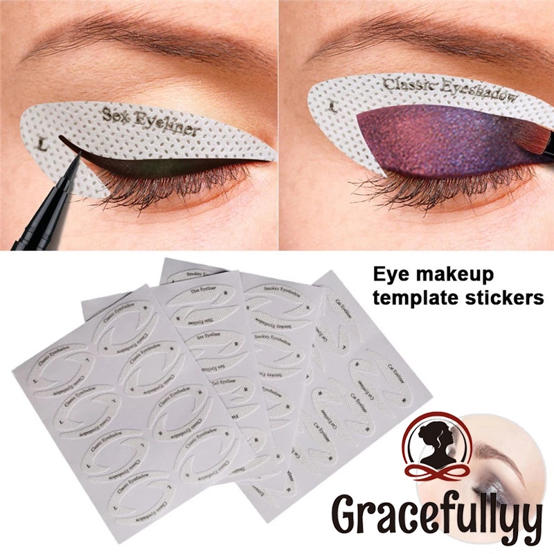 Jual [COD]1 Pcs Non-woven Eyeliner Template Stickers Eyeliner Stencils ...