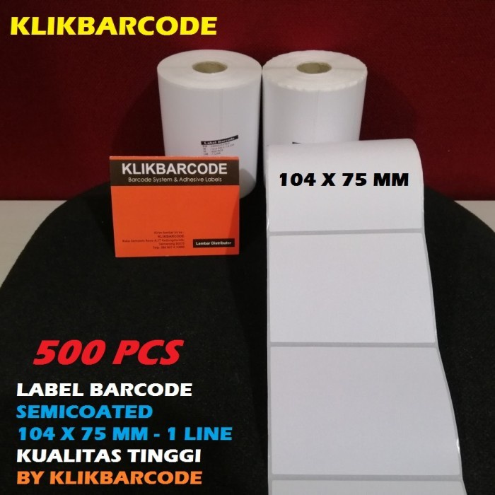 Jual MURAH 500 PCS LABEL BARCODE 104 X 75 mm -- KERTAS STICKER LABEL ...