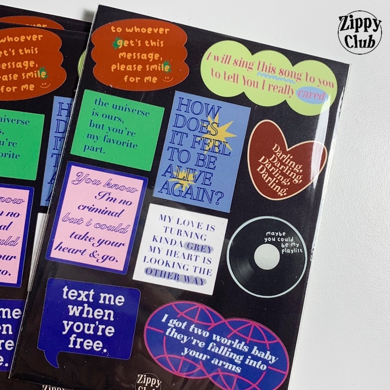 Jual DPR Lyrics Sticker Sheet vol.1 / sticker lirik DPR - DPR IAN - DPR ...